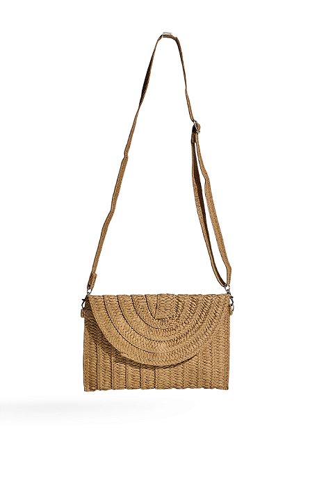 DUNA - BOLSA FEMININA 2 EM 1 PALHA CAMEL