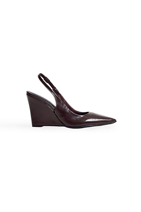 SUZAN - SCARPIN FEMININO SALTO ANABELA SLINGBACK MARROM