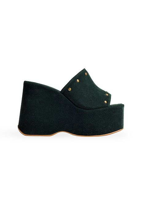 HARU - TAMANCO PLATAFORMA FEMININO CAMURÇA VERDE