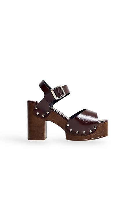 MALENA - SANDÁLIA PLATAFORMA  FEMININA  MARROM