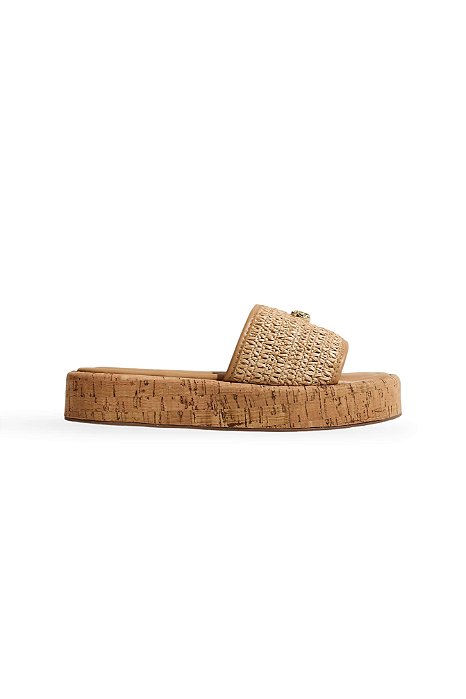 MADA - FLATFORM FEMININA PALHA RÁFIA BEGE
