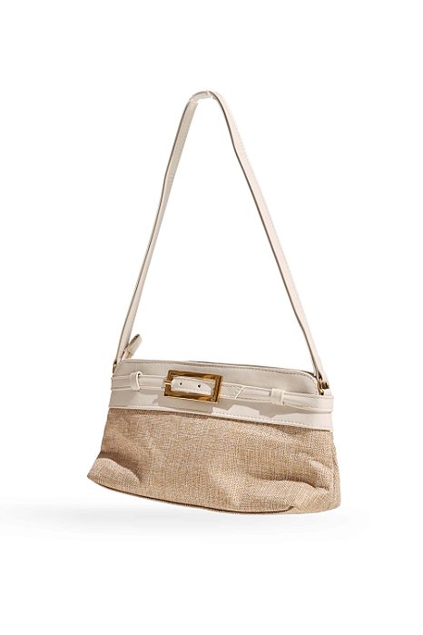 JESS - BOLSA FEMININA FIVELA OMBRO OFF WHITE