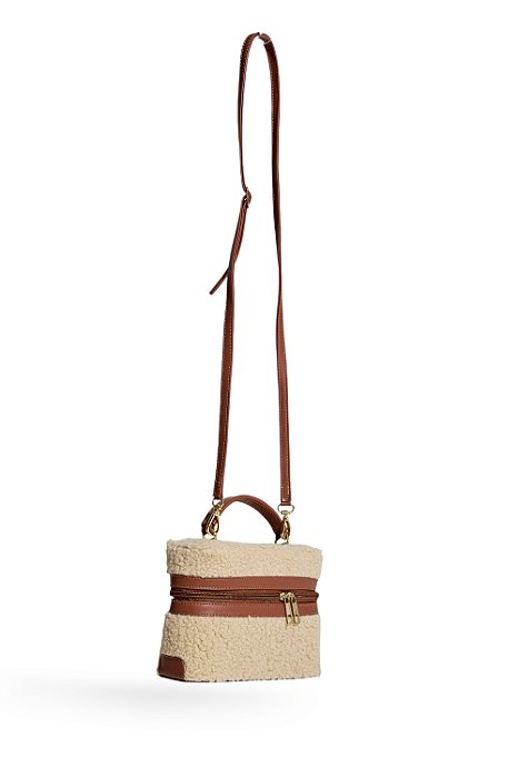 PRÉ VENDA | AGNES - BOLSA FEMININA PELO CURTO LATERAL OFF WHITE