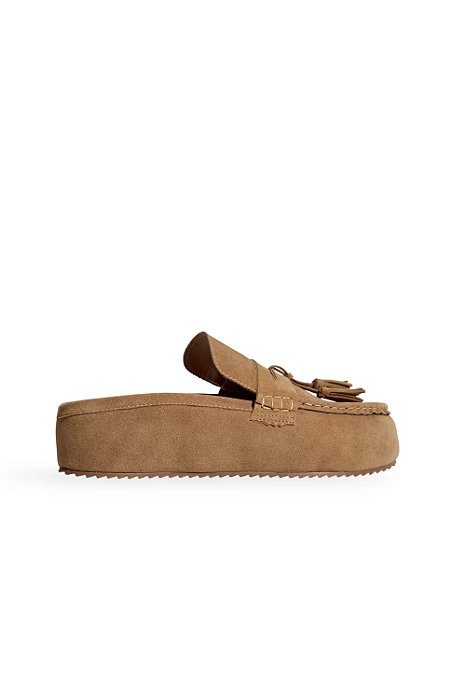 MALI - CLOG FEMININO CAMURÇA BEGE
