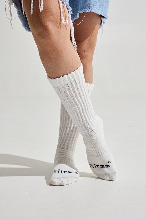 MEIA FEMININA AERO COM REFORÇO ELÁSTICO OFF WHITE