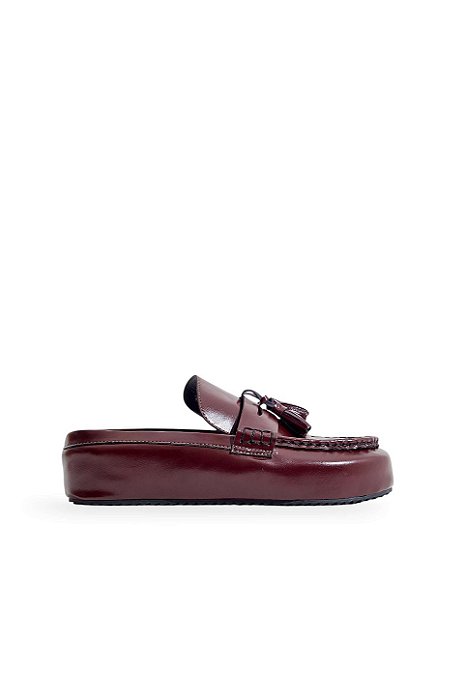 MALI - CLOG FEMININO CAMURÇA BORDÔ