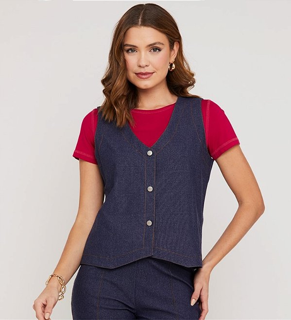 COLETE MALHA JEANS - LIVIA