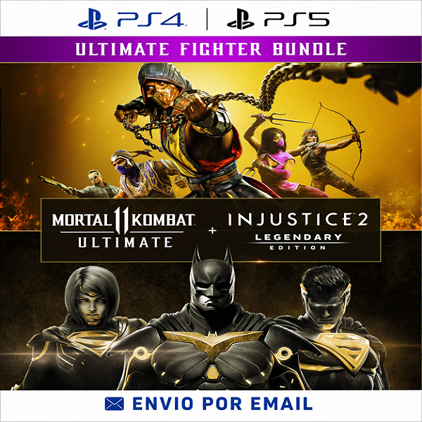 Pacote Mortal Kombat 11 Ultimate + Injustice 2 Ed. Lendária - Ps5 & Ps4 Digital