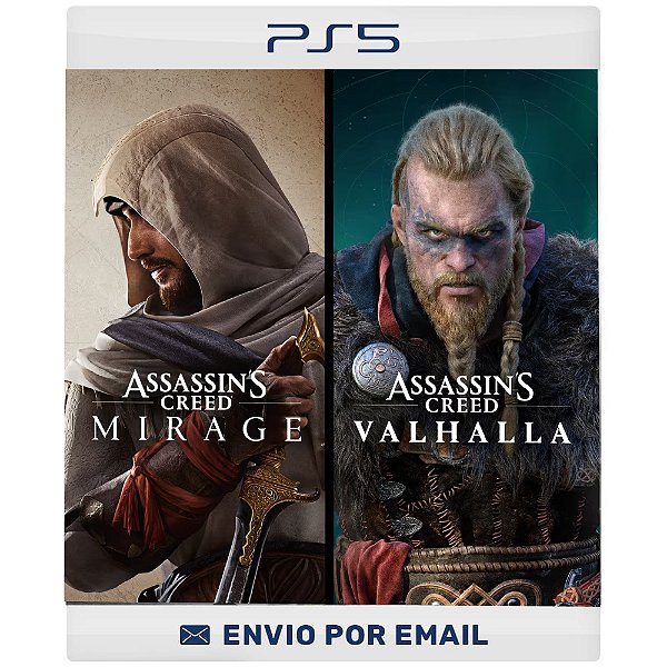 Pacote Assassin’s Creed Mirage e Assassin's Creed Valhalla -  PS4 PS5 Digital