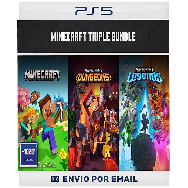 Pacote Triplo Minecraft - PS4 PS5 Digital