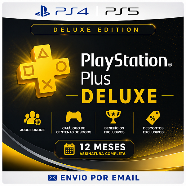 PlayStation Plus Deluxe 12 Meses - PS4 PS5 DIGITAL