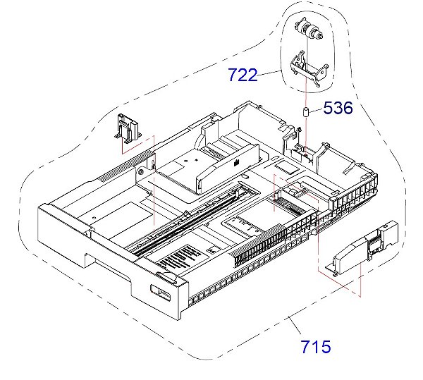 CONJUNTO DA BANDEJA PARA Epson WorkForce Pro WF-C879R