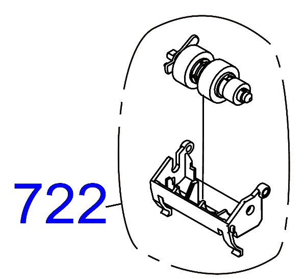 ROLETES DE TRAÇÃO "GAVETA" FRONTAL PARA Epson WorkForce Pro WF-C879R