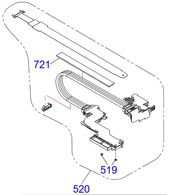 CONJUNTO DA TUBULAÇÃO PARA Epson WorkForce Pro EM-C800