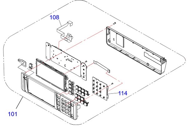 UNIDADE DO PAINEL PARA Epson WorkForce Pro EM-C800