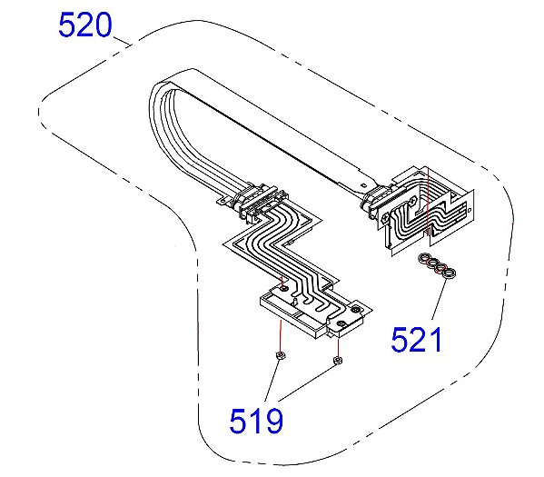 CONJUNTO DE TUBULAÇÃO PARA Epson WorkForce Pro WF-C579R