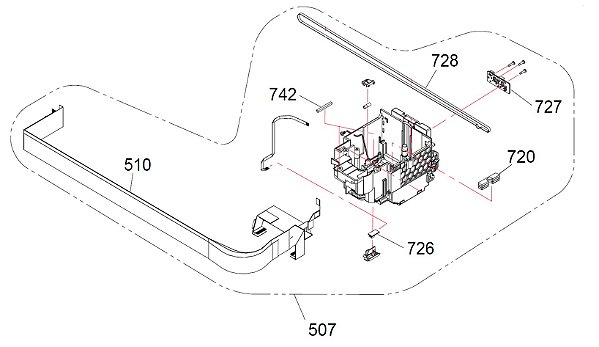 CARRO DE IMPRESSÃO PARA Epson WorkForce Pro WF-C5890