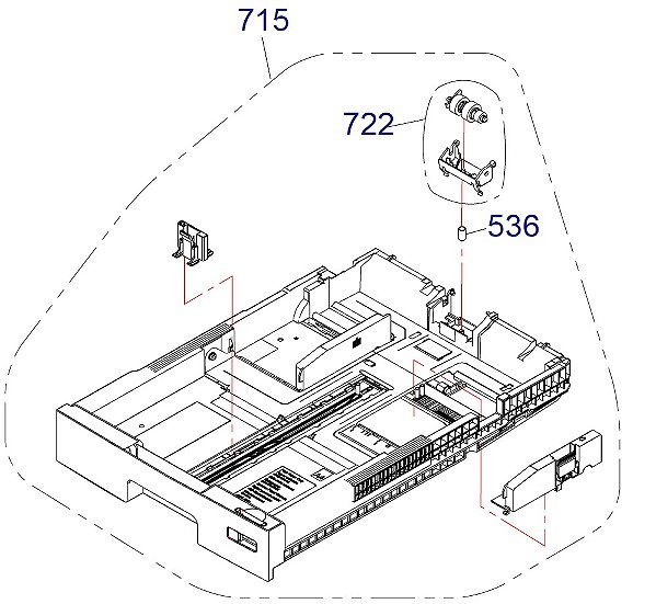 CONJUNTO DA BANDEJA PARA Epson WorkForce Pro EM-C8101