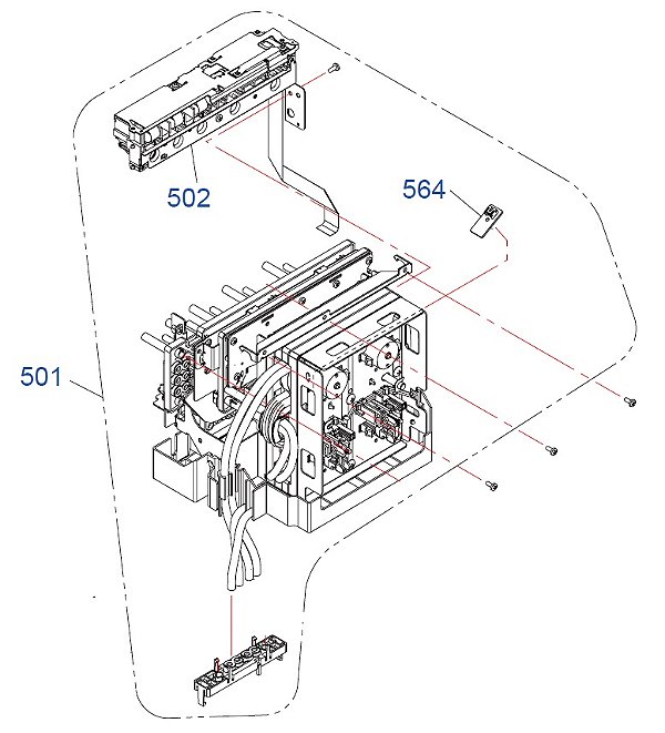 COMPARTIMENTO DOS CARTUCHOS PARA Epson WorkForce Enterprise WF-M21000