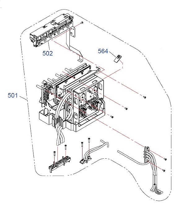 COMPARTIMENTO DOS CARTUCHOS PARA EPSON WorkForce Enterprise WF-C20590
