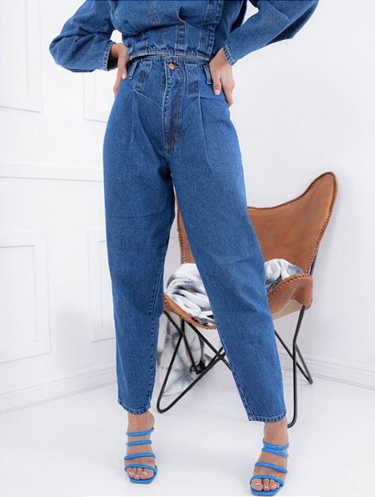 calça jeans baggy feminina