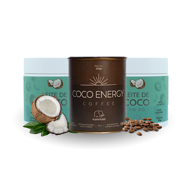 2 Leite de Coco 225g + 1 Coco Energy Coffee 220g