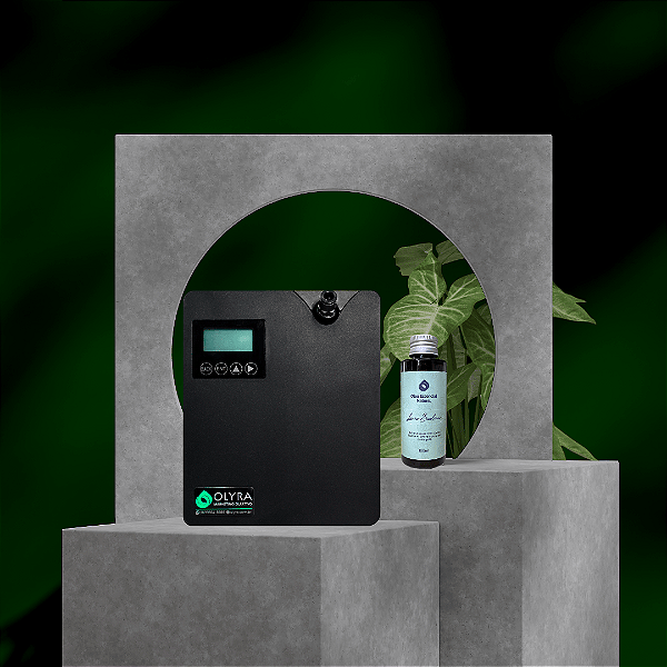 Kit Aromatizador Power 150m² Preta + Óleo Essencial 100ml