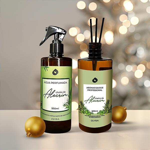 Kit Natal - Água Perfumada + Difusor de Varetas Alecrim
