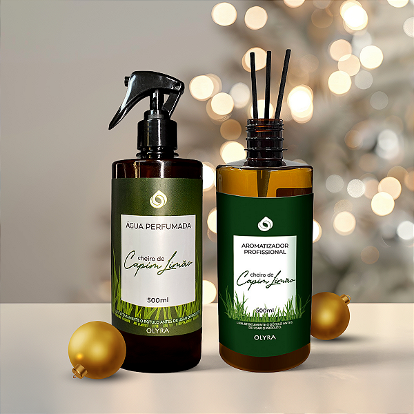 Kit Natal - Água Perfumada + Difusor de Varetas Capim Limão