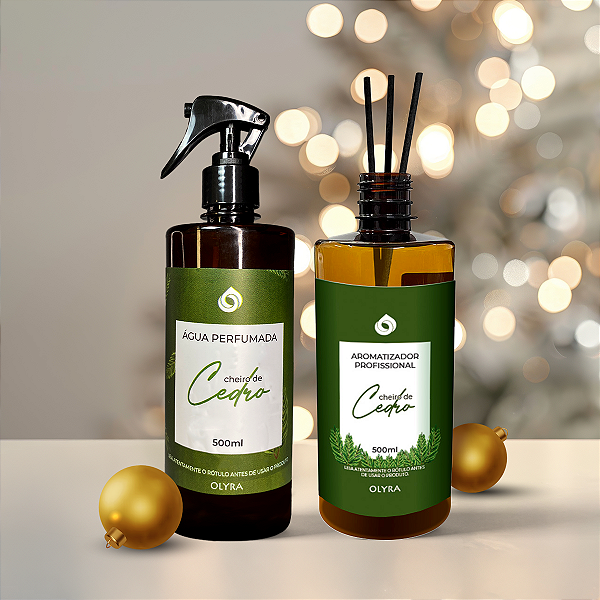 Kit Natal - Água Perfumada + Difusor de Varetas Cedro