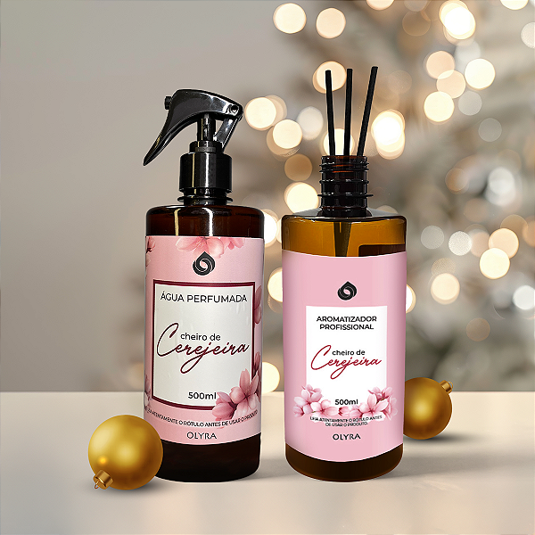 Kit Natal - Água Perfumada + Difusor de Varetas Cerejeira