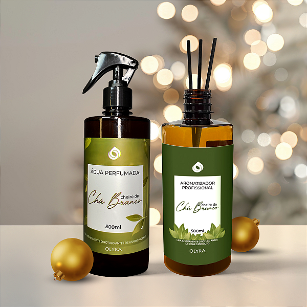 Kit Natal - Água Perfumada + Difusor de Varetas Chá Branco