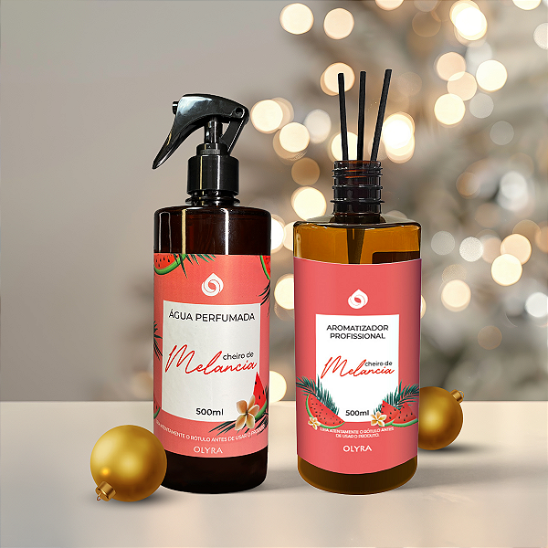 Kit Natal - Água Perfumada + Difusor de Varetas Melancia