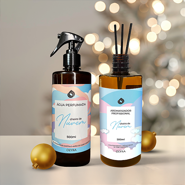Kit Natal - Água Perfumada + Difusor de Varetas Nuvem