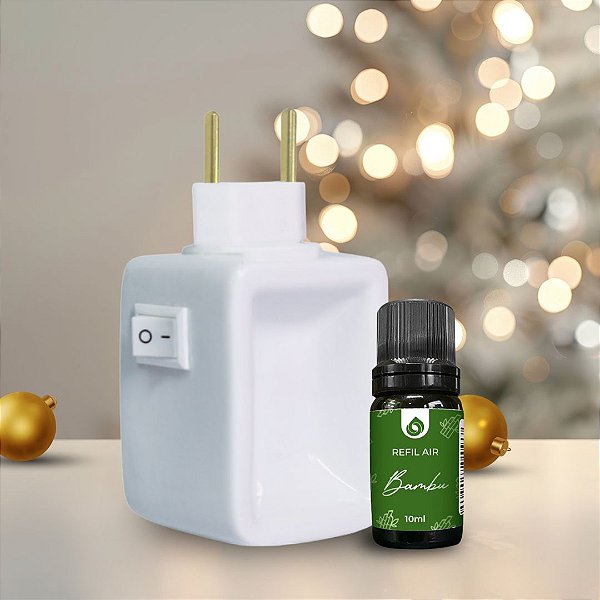 Kit Natal – Aromatizador de Porcelana Branco + Refil Air 10ml