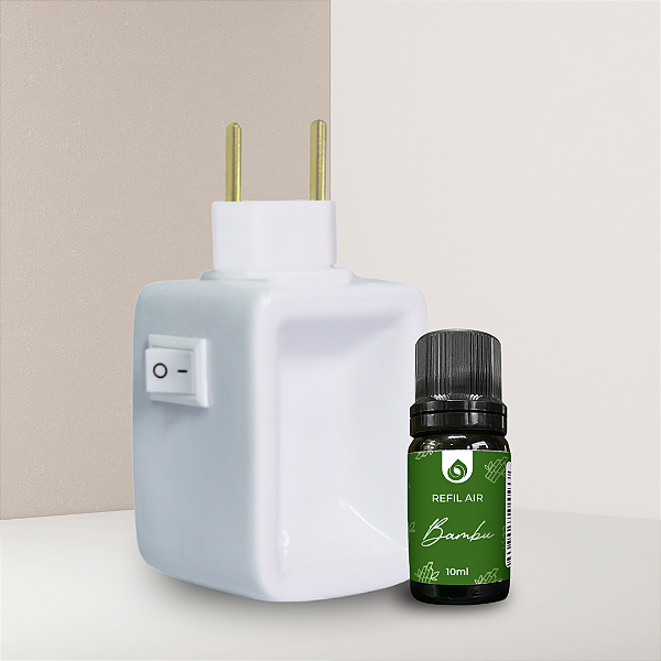 Aromatizador de Porcelana Branco + Refil Air 10ml