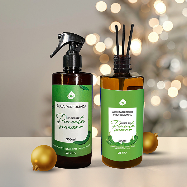 Kit Natal - Água Perfumada + Difusor de Varetas Pimenta Serrano