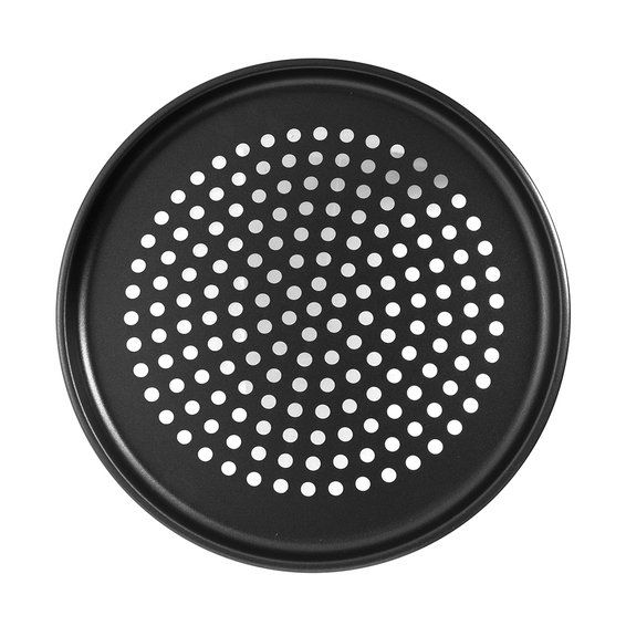 Assadeira para pizza com furos de alumínio com revestimento interno antiaderente 30cm