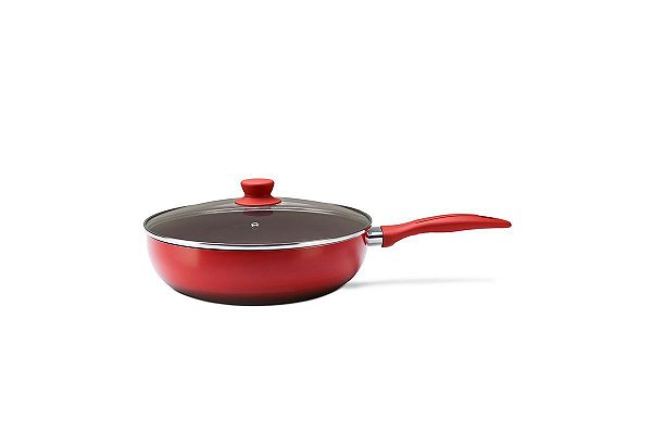 Wok com Tampa - Smart Ø 28 x 8 cm 3,4 L - Vermelho Brinox