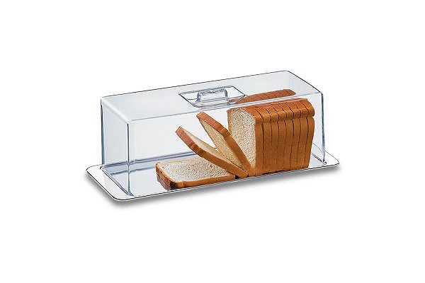 Porta Pão, Rocambole e Torta Fria 2 Peças - Atina 40 x 16 cm - Brinox