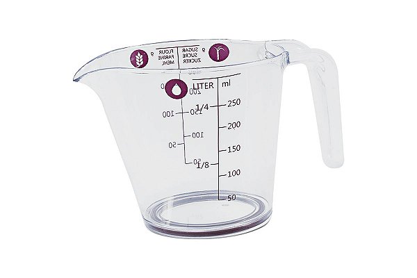 Jarra Medidora 250 ml Glacê 15,5 x 8,7 x 8 cm - Brinox
