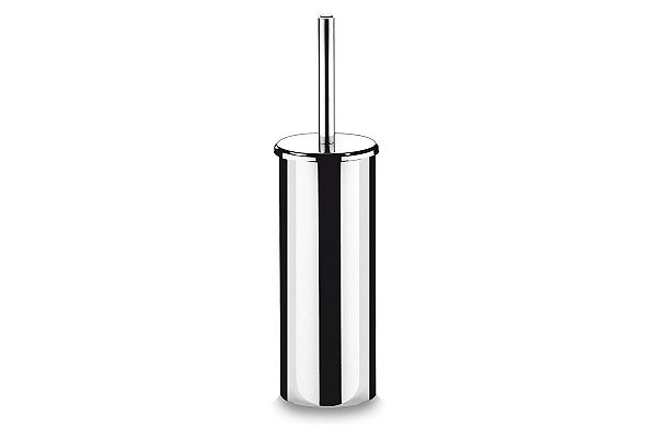 Suporte Inox com Escova para Banheiro - Decorline Banheiro Ø 10,5 x 39 cm - Suporte Inox com Escova para Banheiro - Decorline Banheiro Ø 10,5 x 39 cm - Brinox