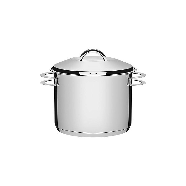 Caldeirão Tramontina Solar em Aço Inox Fundo Triplo com Tampa e Alças 20 cm 5,7 L