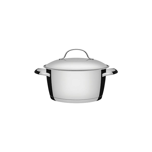 Caçarola Funda Tramontina Allegra em Aço Inox com Fundo Triplo 24 cm 5,7 L