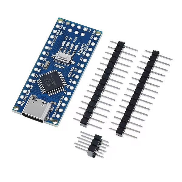 Placa Nano V3 Sem Solda Com Barra de Pinos - USB-C