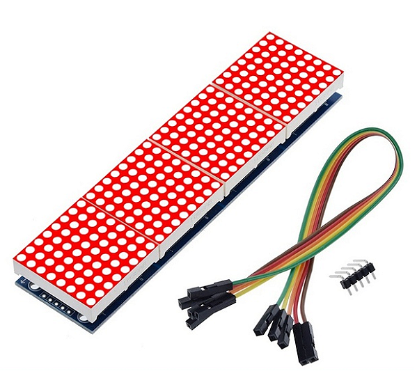 Módulo Matriz de LED 8x8 com 4 Displays MAX7219 Vermelho