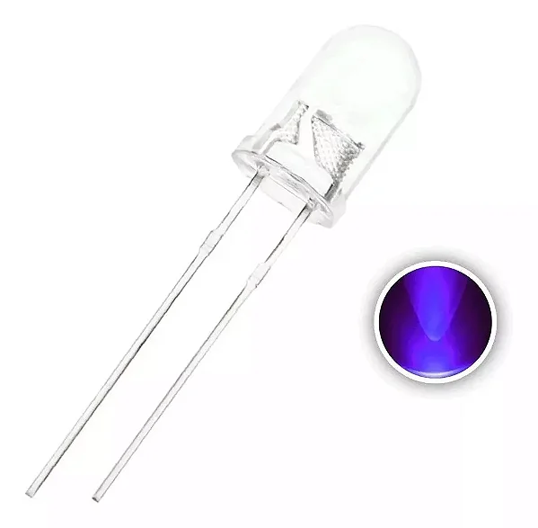 LED de Alto Brilho 5mm Ultravioleta