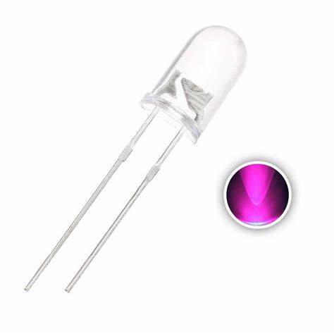 LED de Alto Brilho 5mm Rosa x1 Unidade