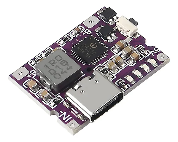Carregador BMS de Bateria IP5310 com saída 5V 3.1A step-up e USB-C
