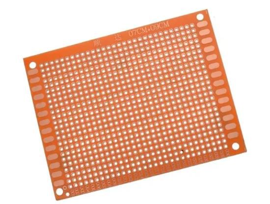 Placa de Fenolite Perfurada Face Simples 7X9